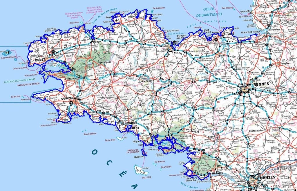 Carte du sentiers des douaniers